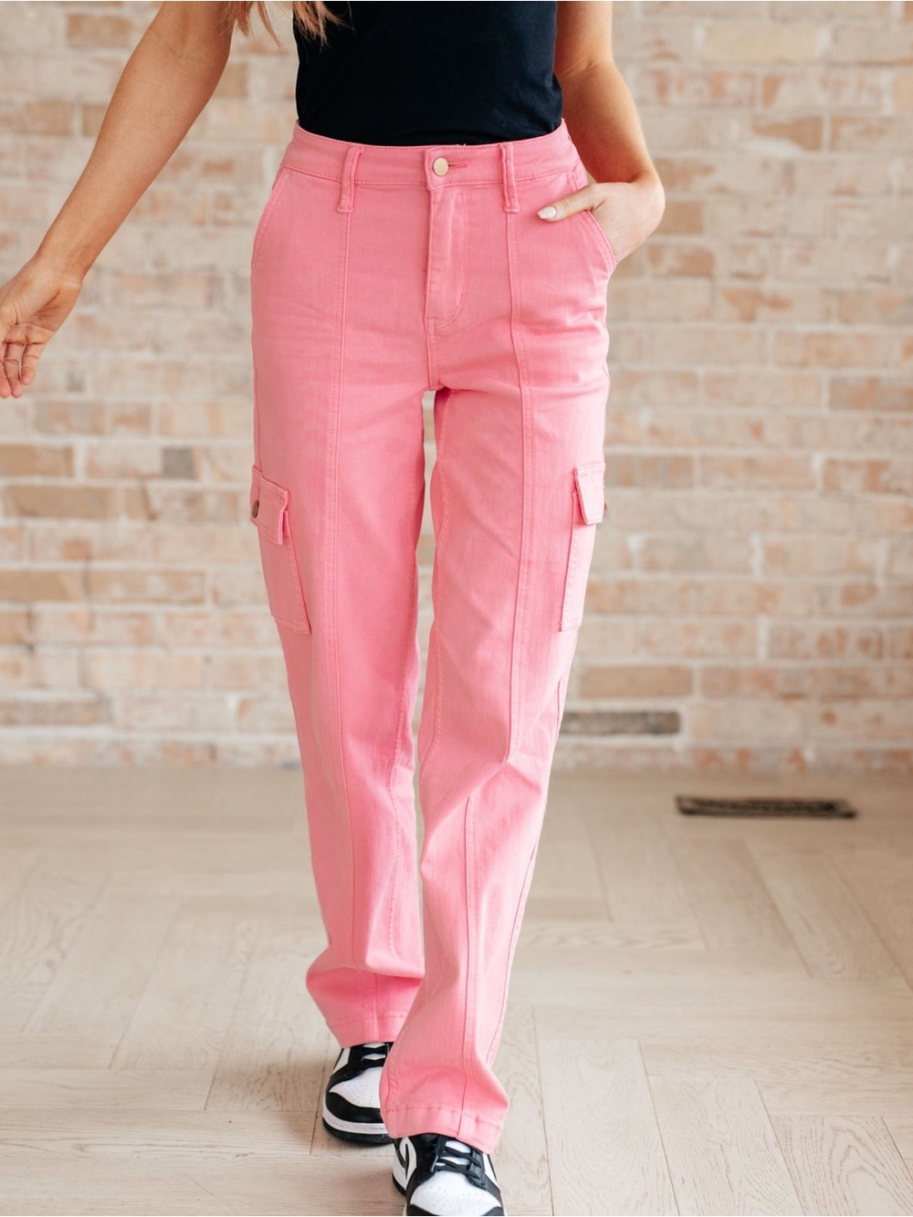 Judy Blue Bubblegum Pink Cargo Pants